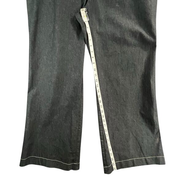 Robert Louis Y2K Jeans Womens 12 Black Chambray Wide Leg Utilitarian Retro Pants - Picture 9 of 15